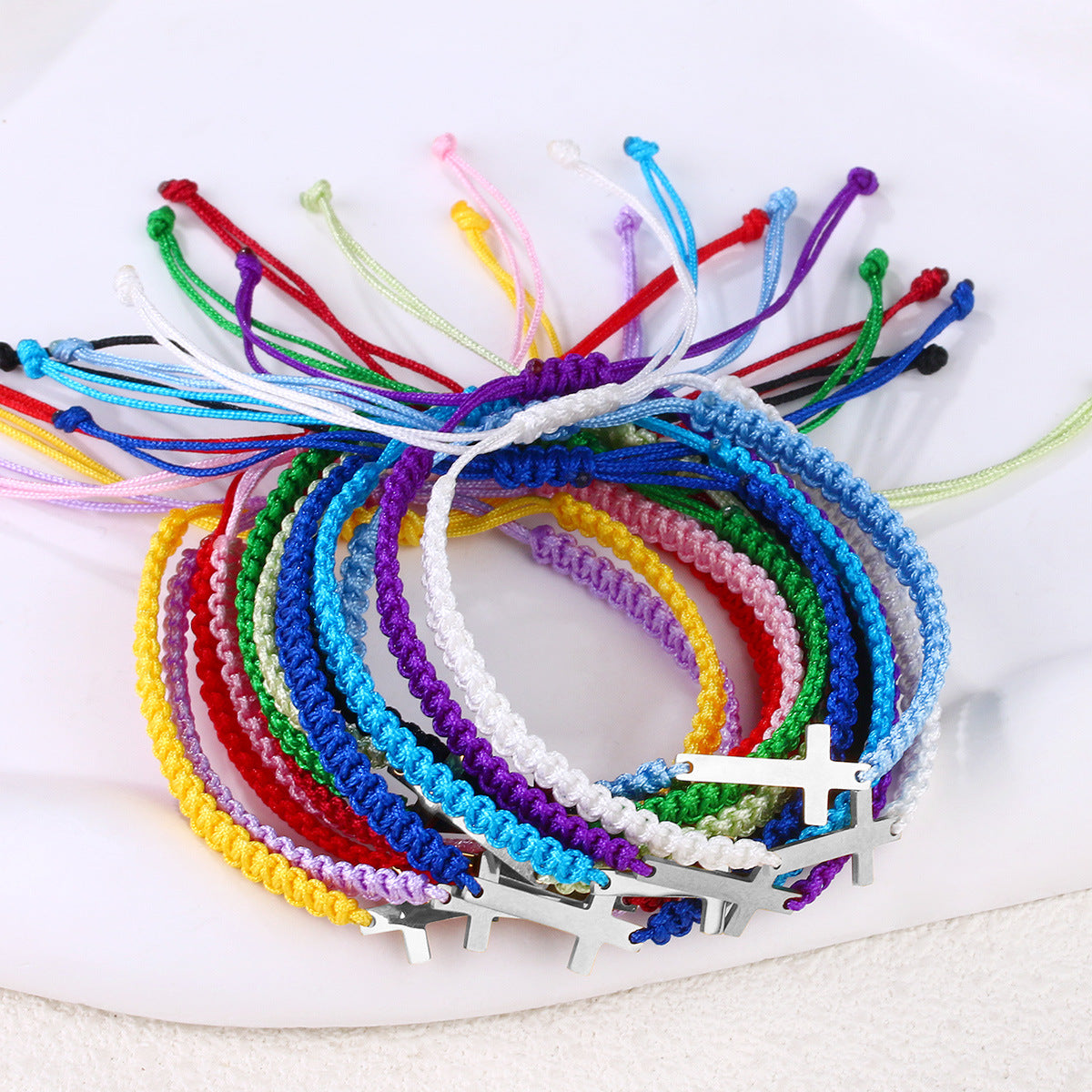 Handmade Bracelet Women's European And American Colorful Stainless Steel
