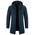 Autumn And Winter Fleece-lined Thickening Trendy Solid Color Men's Cardigan