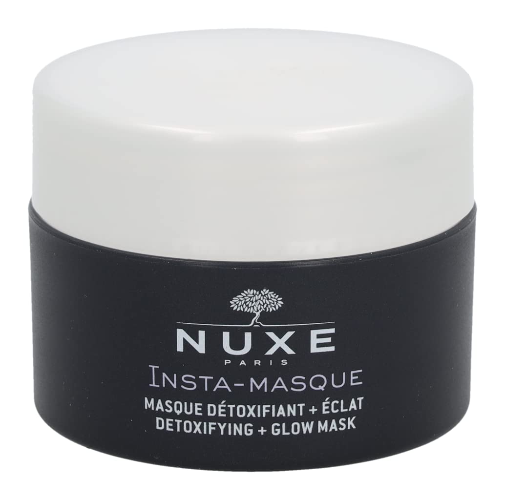 Nuxe Insta-Masque Detoxifying + Glow Mask 50ml - Detoxifying Face Mask with Charcoal & Rose Water for All Skin Types