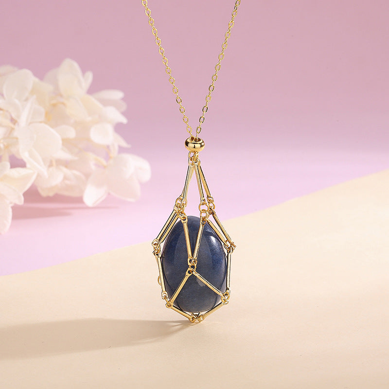 Spring New Natural Energy Crystal Pendant Ins Niche Design Valentine’s Day Bag Bag Peace Necklace