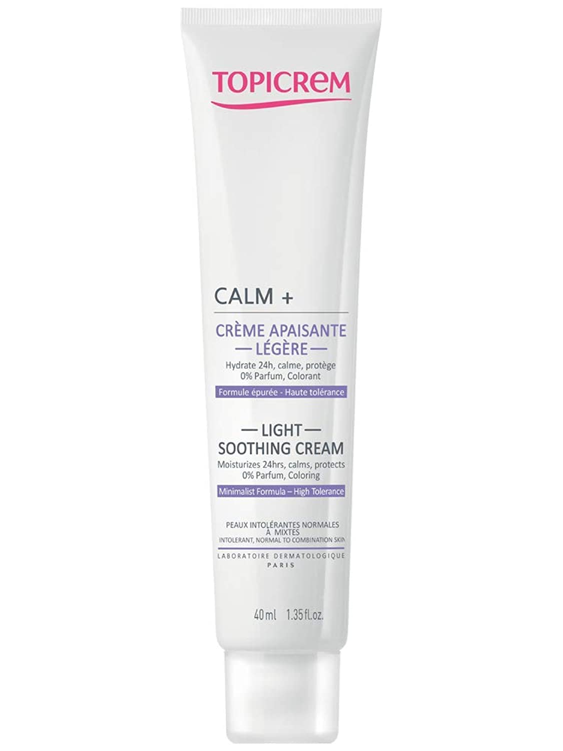 Topicrem Calm+ Ultra Moisturizing Soothing Light Cream for Sensitive Skin - 40ml