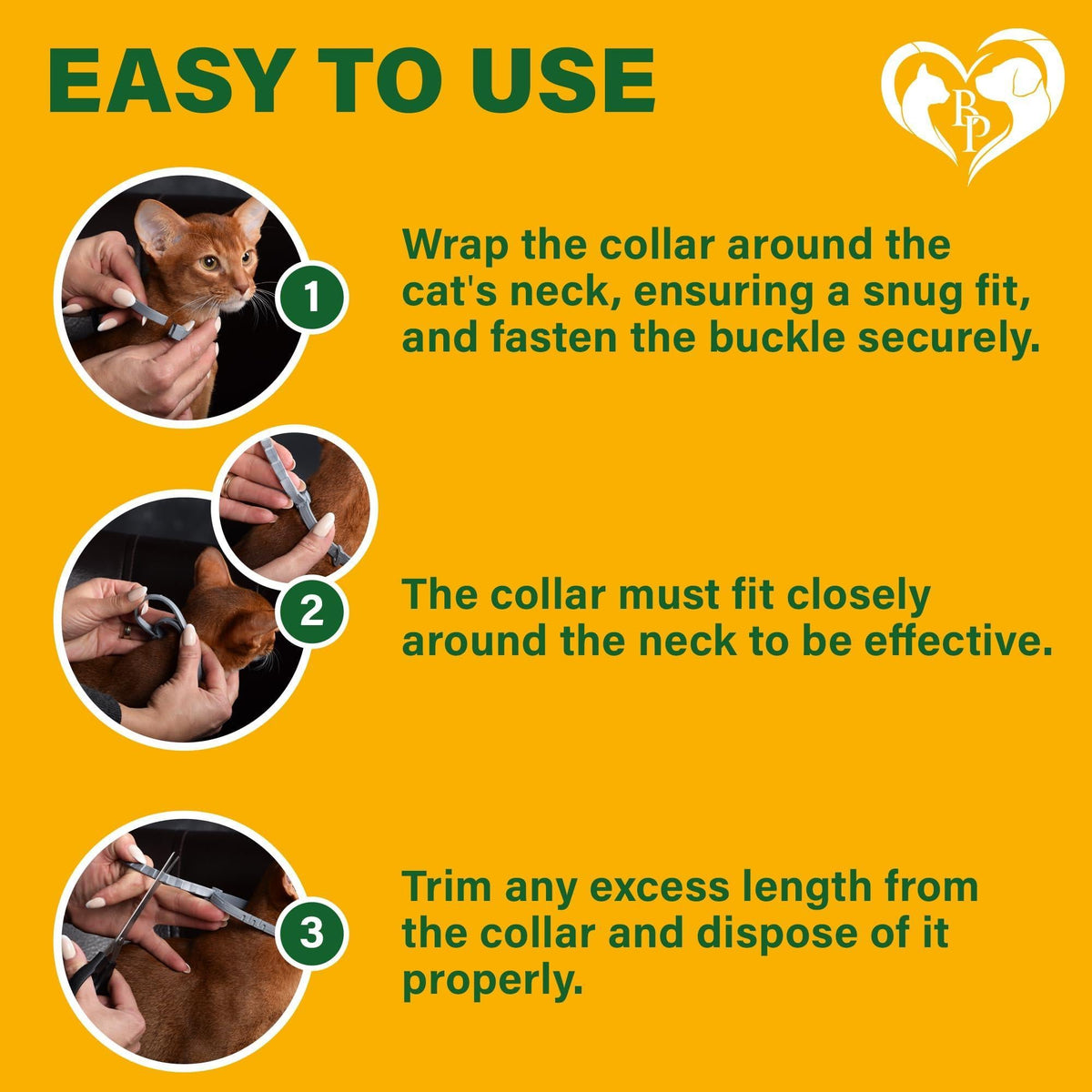 Flea & Tick Collar for Cats 12-Month Protection Essential Oil 1 Count