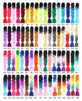 Colorful Ombre Braiding Hair Extensions 24" 100g