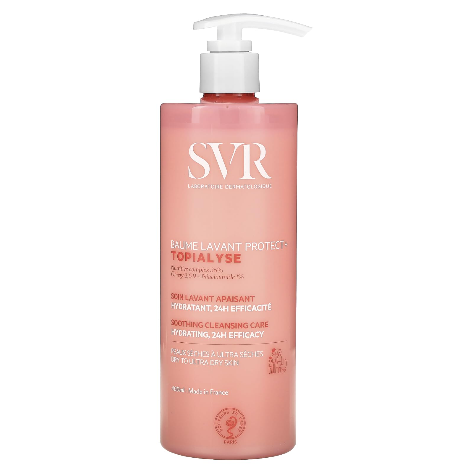 SVR Topialyse Gel Lavant Cleansing Gel for Sensitive Skin - Gentle, Non-Irritating, Family-Friendly Cleanser