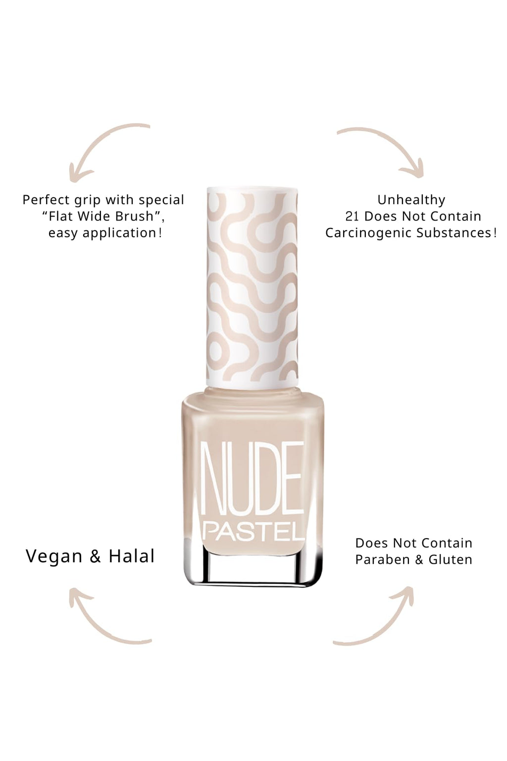 Pastel Vegan Nail Polish - Pastel Nude 763, Cruelty-Free & Non-Toxic, 13ml