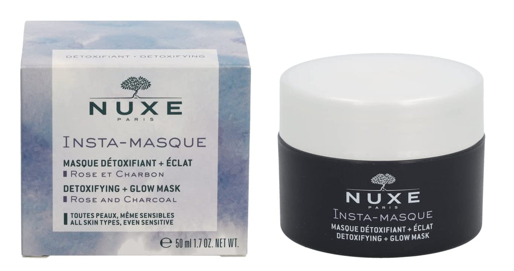 Nuxe Insta-Masque Detoxifying + Glow Mask 50ml - Detoxifying Face Mask with Charcoal & Rose Water for All Skin Types