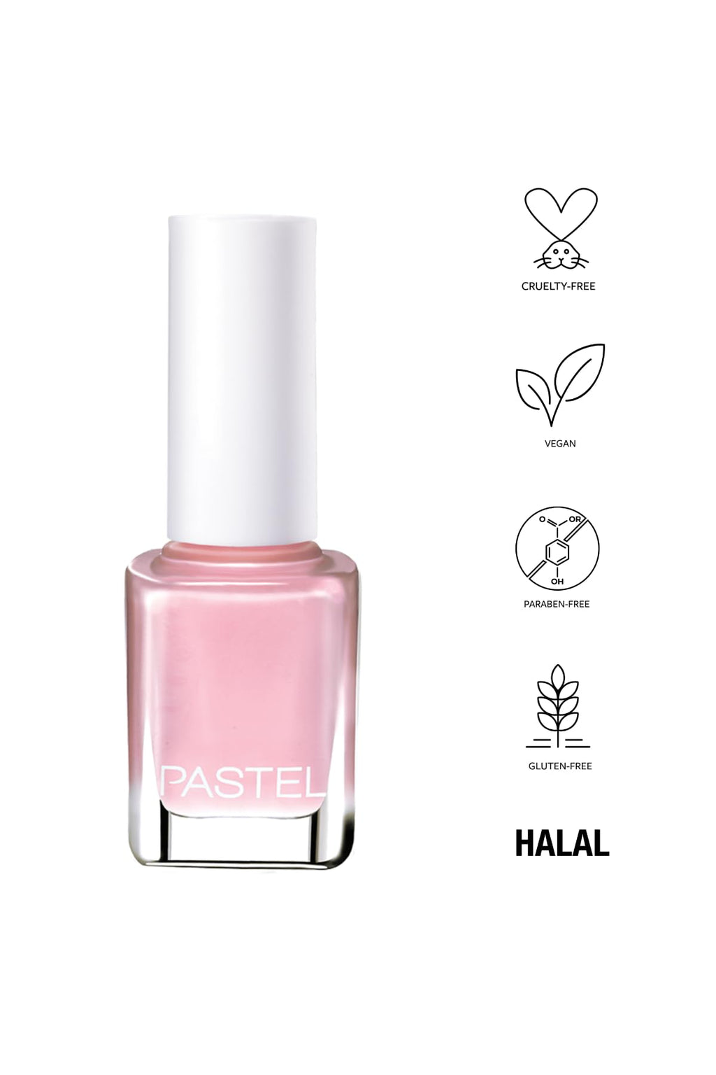 Pastel Vegan Nail Polish - Cruelty-Free, Toluene-Free, 54 Shades - 13ml