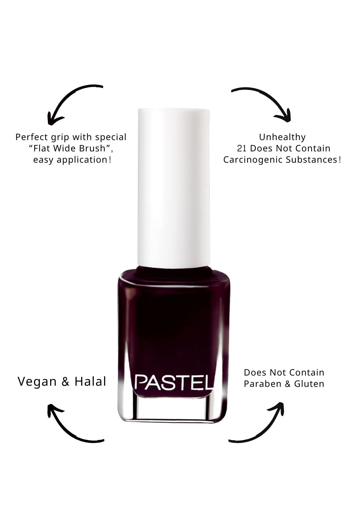 Pastel Vegan Nail Polish - 13ml, Cruelty-Free & Non-Toxic, Pastel Nail Color