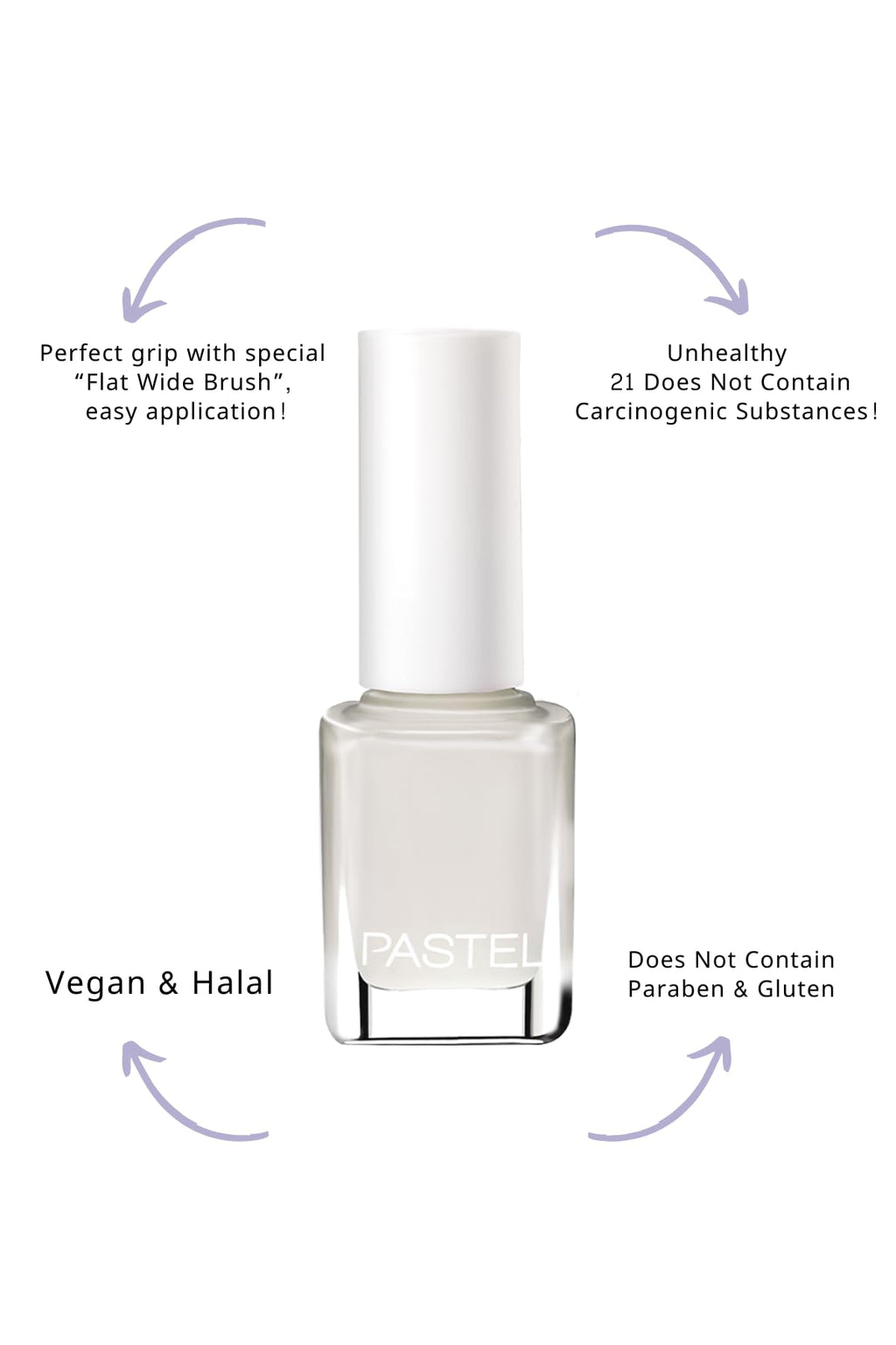Pastel Vegan Nail Polish 13ml - Cruelty-Free, Chemical-Free Beauty - Pastel Colors