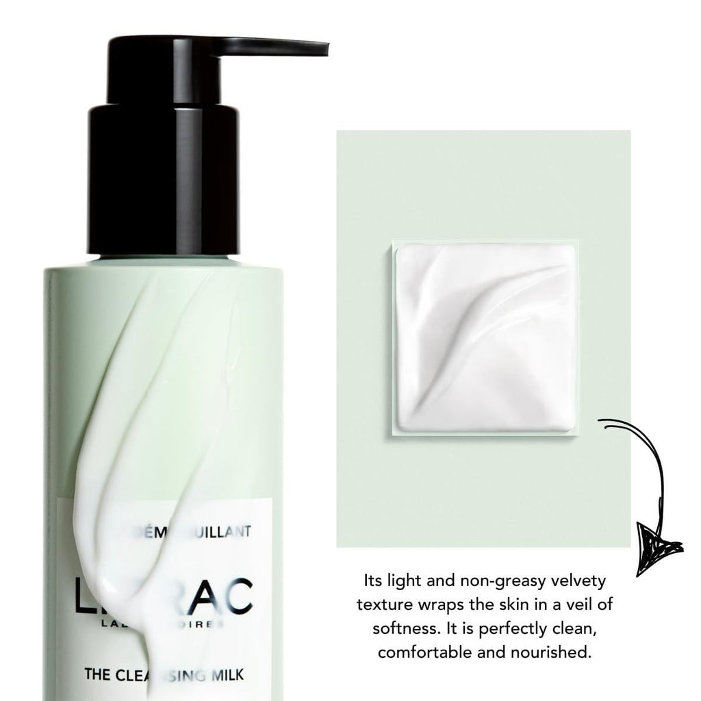 Lierac Vegan Cleansing Milk 200ml - Gentle, Non-Comedogenic Skincare for Normal to Dry Skin