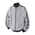 Striped Stand-Neck Preppy-Style Casual Sports Retro Jacket