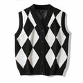 Autumn Winter Men's V-neck Woolen Sweater Vest