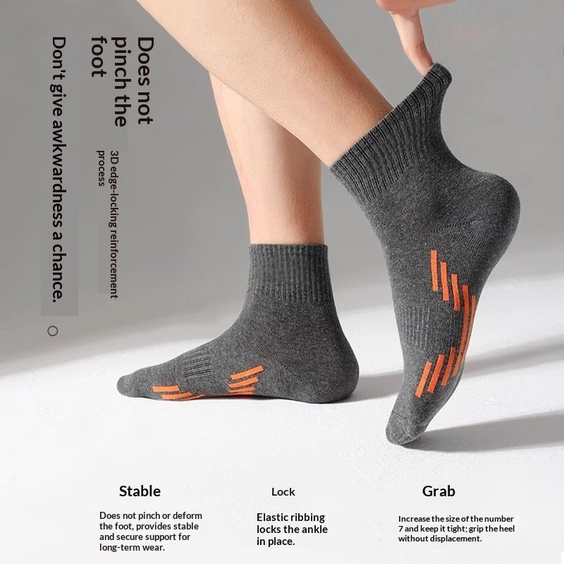 Combed Cotton Antibacterial Mens Mid-Calf Socks For Spring Autumn And Winter