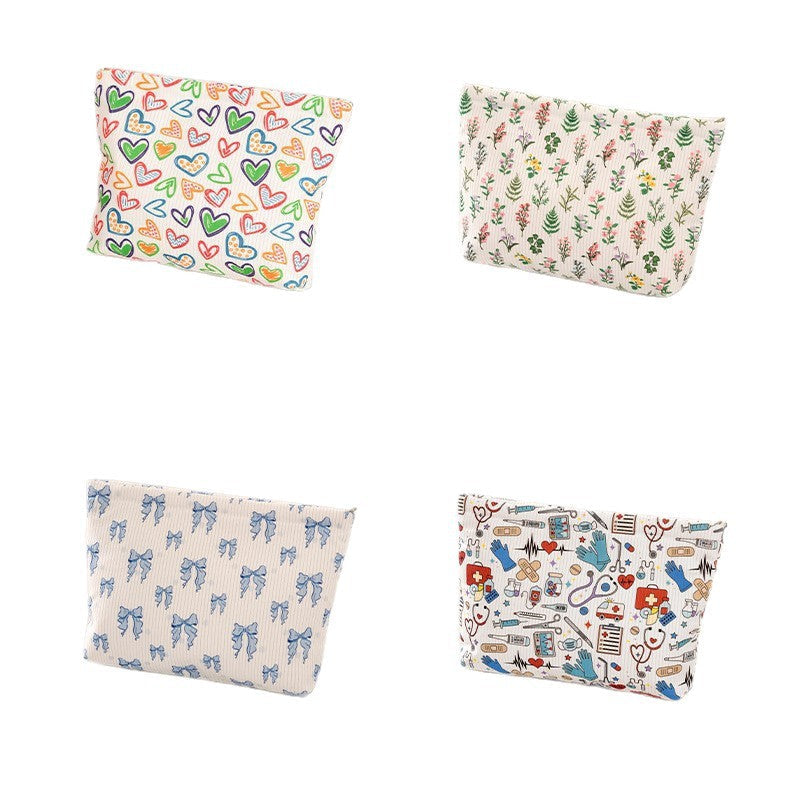 New Corduroy Clutch Cosmetic Bag For Women
