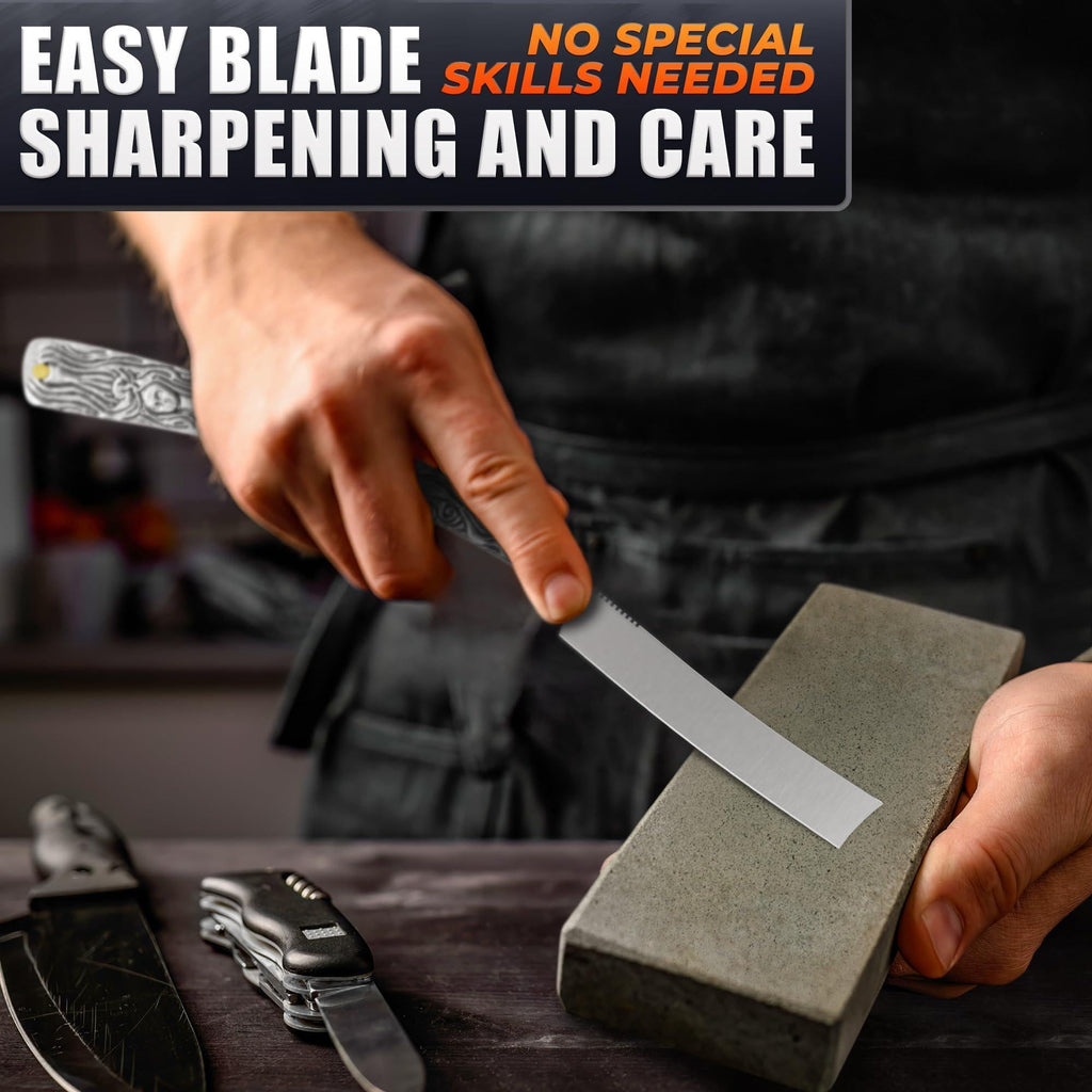 Straight Razor Carbon Steel Blade 11.4 in Secure Grip for Shaving