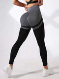 Women's High Waist Color Block Yoga Pants