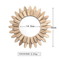 European-style Solid Wood Handmade Finish Hanging Mirror Homestay Hotel Entrance Decoration Hanging