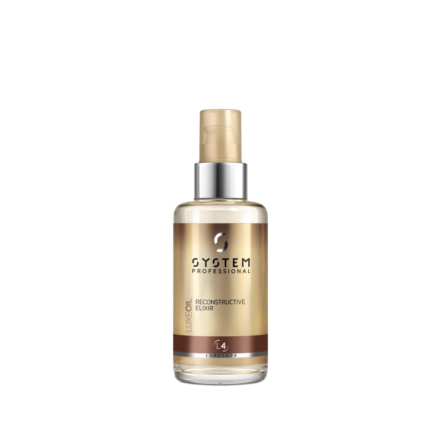 Wella System Professional Reconstructive Luxeoil Elixir Hair Care Oil - 100ml Luxurious Hair Treatment for Damaged Hair