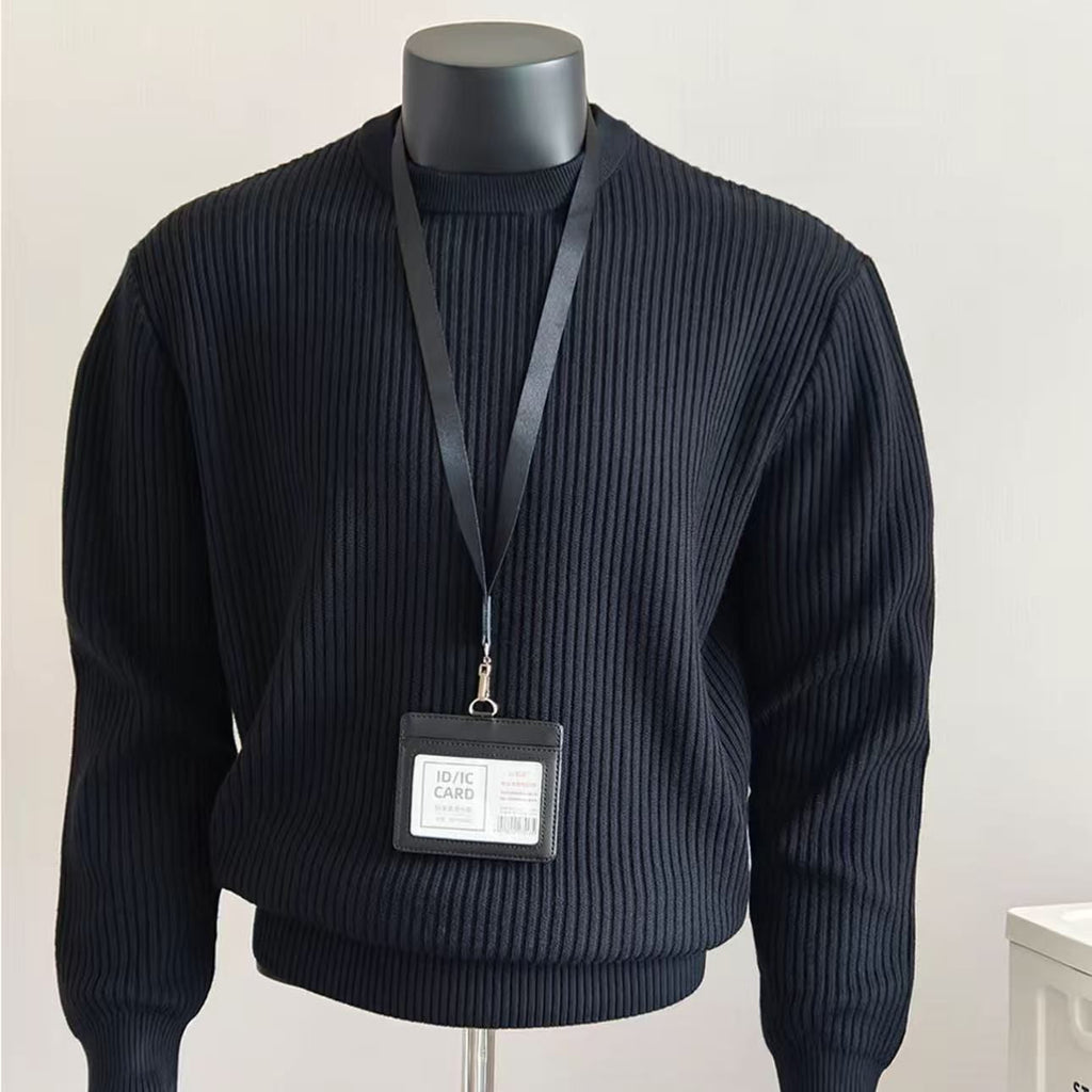 Knitted Sweater Men's Retro Loose Long-Sleeve Top