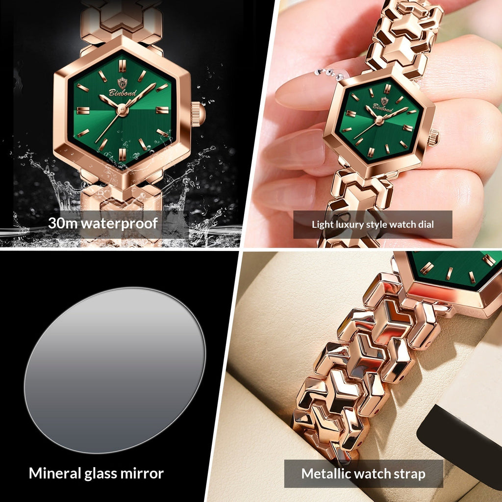Women's Octagonal Waterproof Quartz Simple Watch