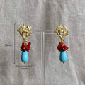Fashionable Ocean Coral Stainless Steel Earrings