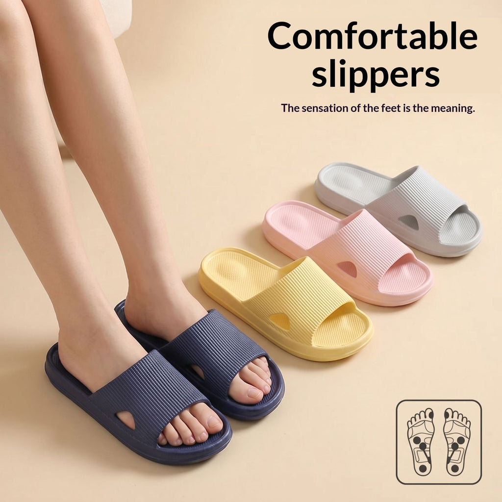 Squishy-feel Flip-flops For Summer Unisex