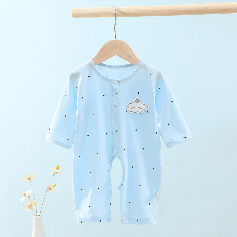 Baby jumpsuit baby crotch climbing clothes pure cotton clothes