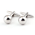 Silver Steel Ball Shape Metal Cufflinks French Shirt Men's Cufflink