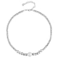 Irregular Broken Silver Pearl Choker Necklace For Women, Adjustable Dainty Collarbone Chain, Elegant Long Sweater Chain French Fashion Jewelry