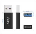 USB Male to USB C Female Double Sided Adapter