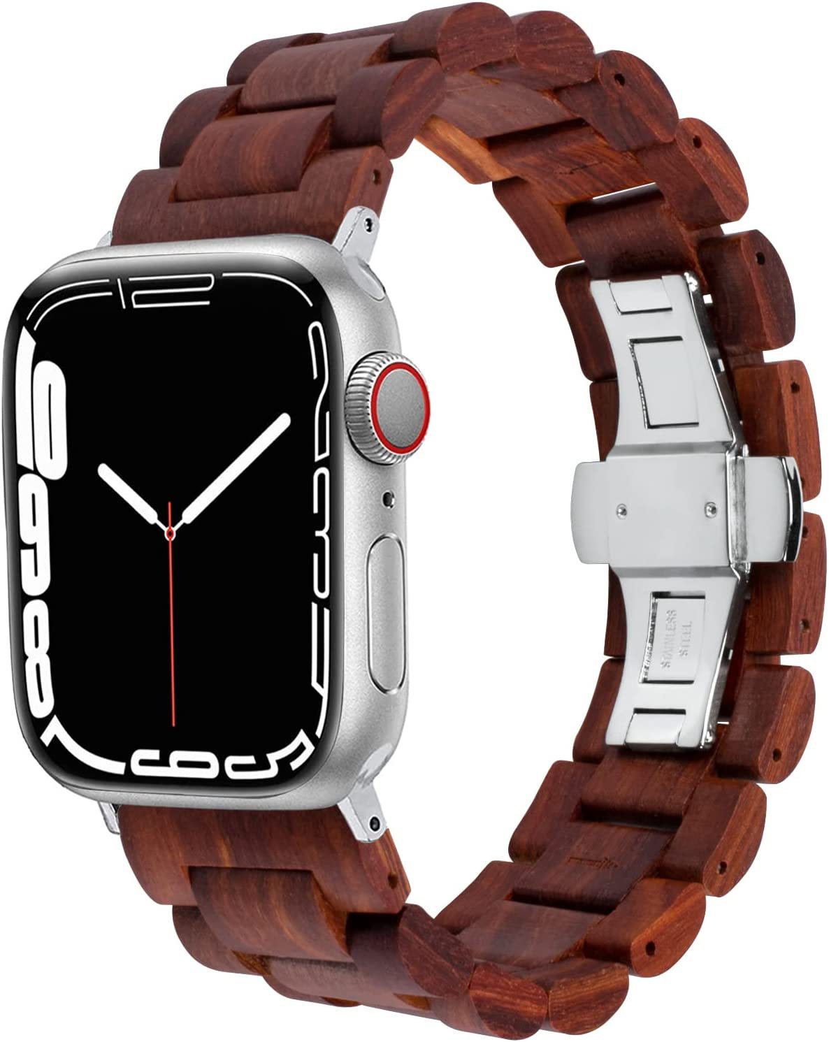 Solid Wood Butterfly-clasp Sandalwood Watch Strap