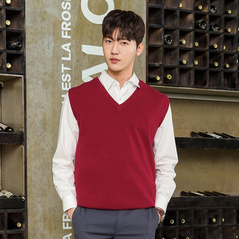 Pullover Knitting Men's Vest Autumn And Winter Clothing