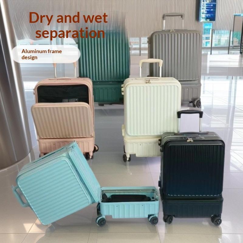 Multifunctional Side-opening High-capacity Suitcase With Dry-wet Separation And An Aluminum Frame
