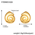 18k Gold-plated Delicate Snail-shell Stud Earrings