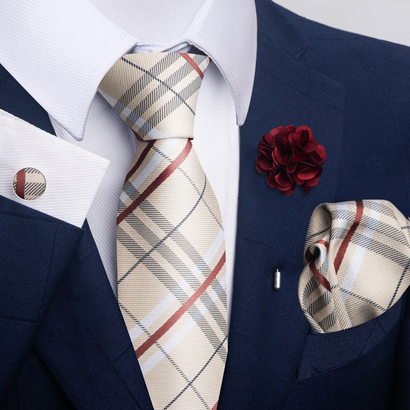 Men's Tie Suit Pocket Square Combo 8