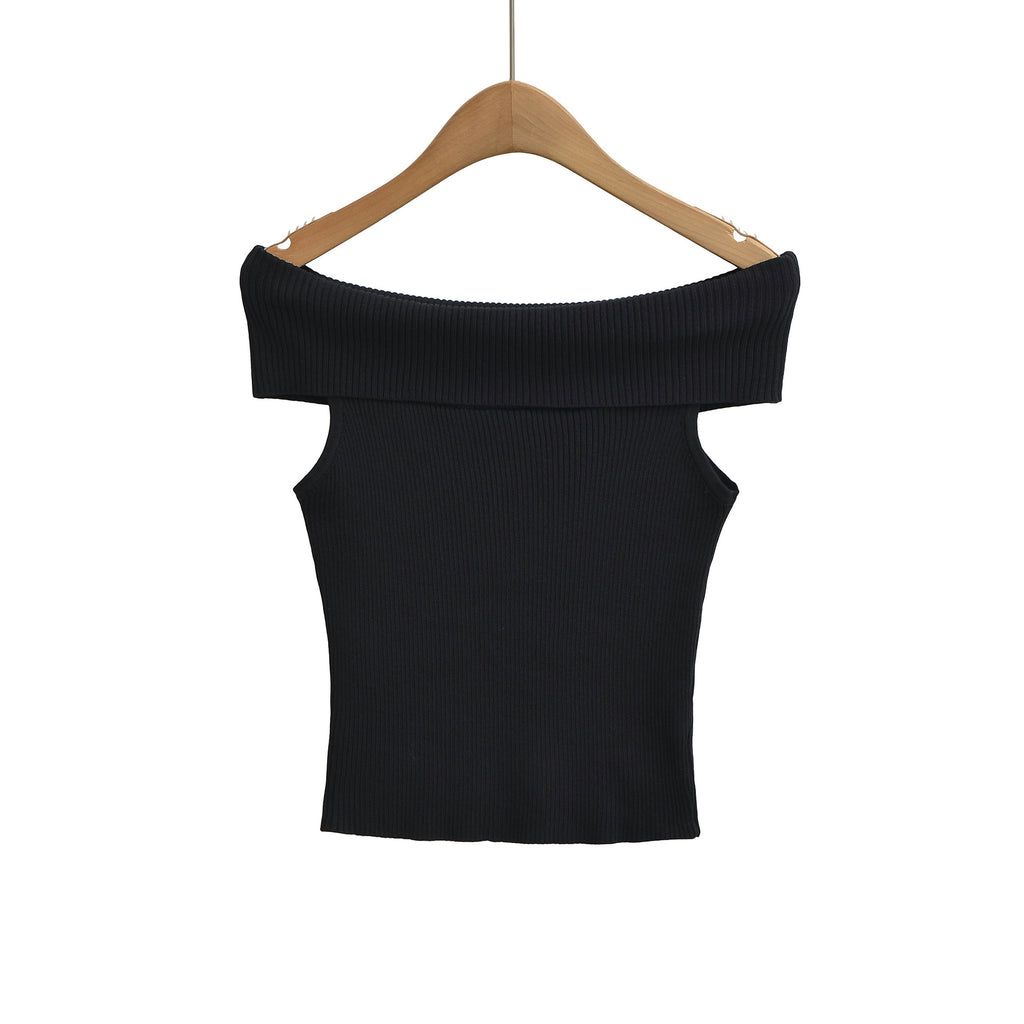 Flip up one shoulder top