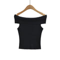 Flip up one shoulder top