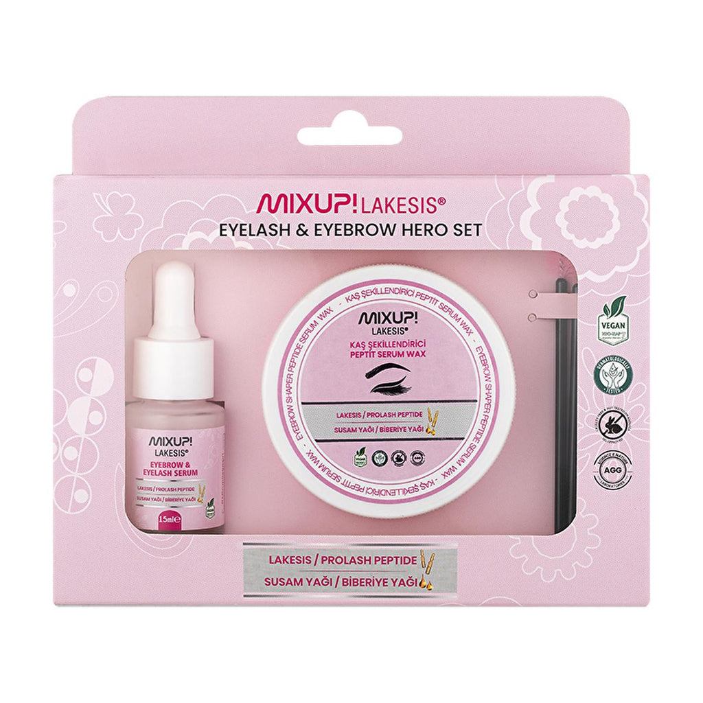 Mixup. Lakesis Eyebrow and Eyelash Serum Set - Strengthens, Nourishes, and Shapes Brows and Lashes