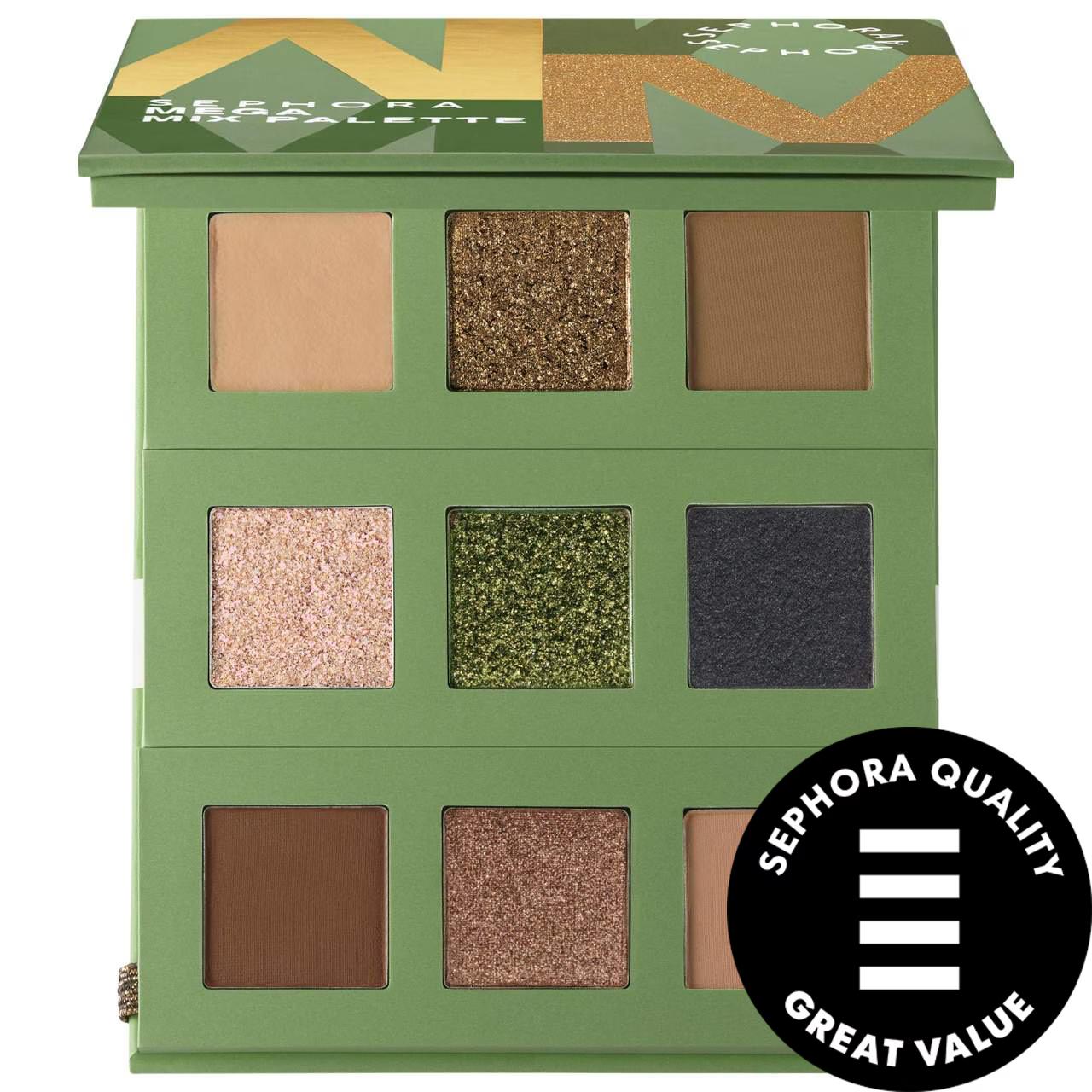 Mega Mix: Customizable Eyeshadow Palette - Create Your Own Blends, Matte, Glitter, Nude Shades