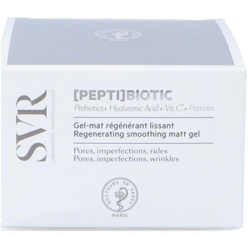 SVR Pepti Biotic Regenerating Smoothing Matt Gel 50ml - Hydrating Anti-Aging Smoothing Gel for Sensitive Skin
