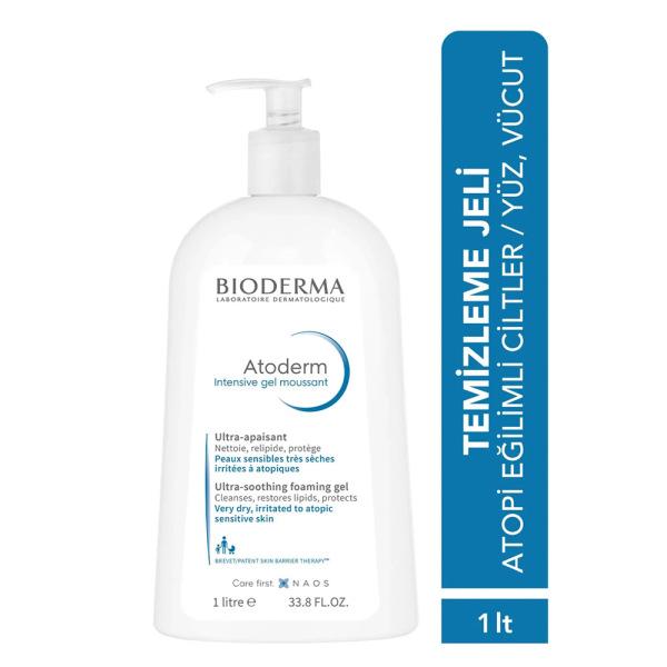 Bioderma Atoderm Intensive Foaming Gel Cleanser for Dry Skin - Fragrance-Free, 1L