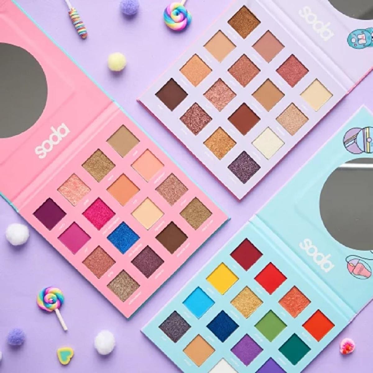 Soda Makeup Eyeshadow Palette - 16 Shades for Versatile Eye Makeup Looks