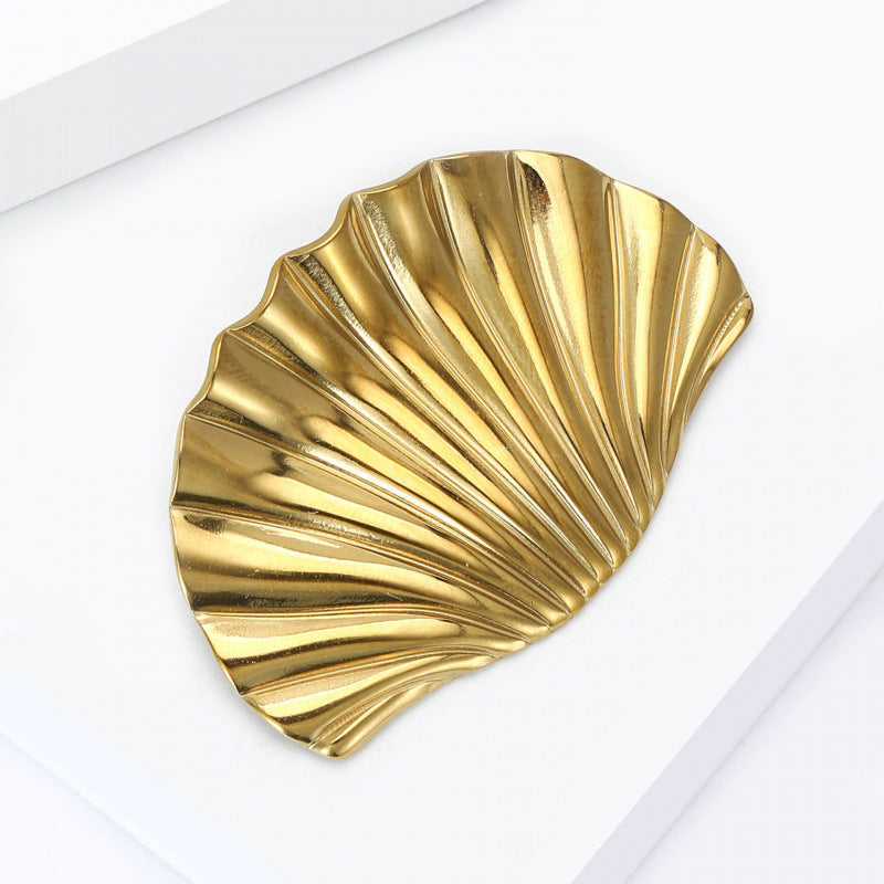 Exquisite And Fashionable Stainless-steel Shell-shaped Brooch