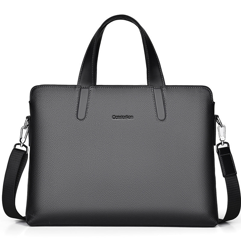 Large-capacity Crossbody Leather Briefcase