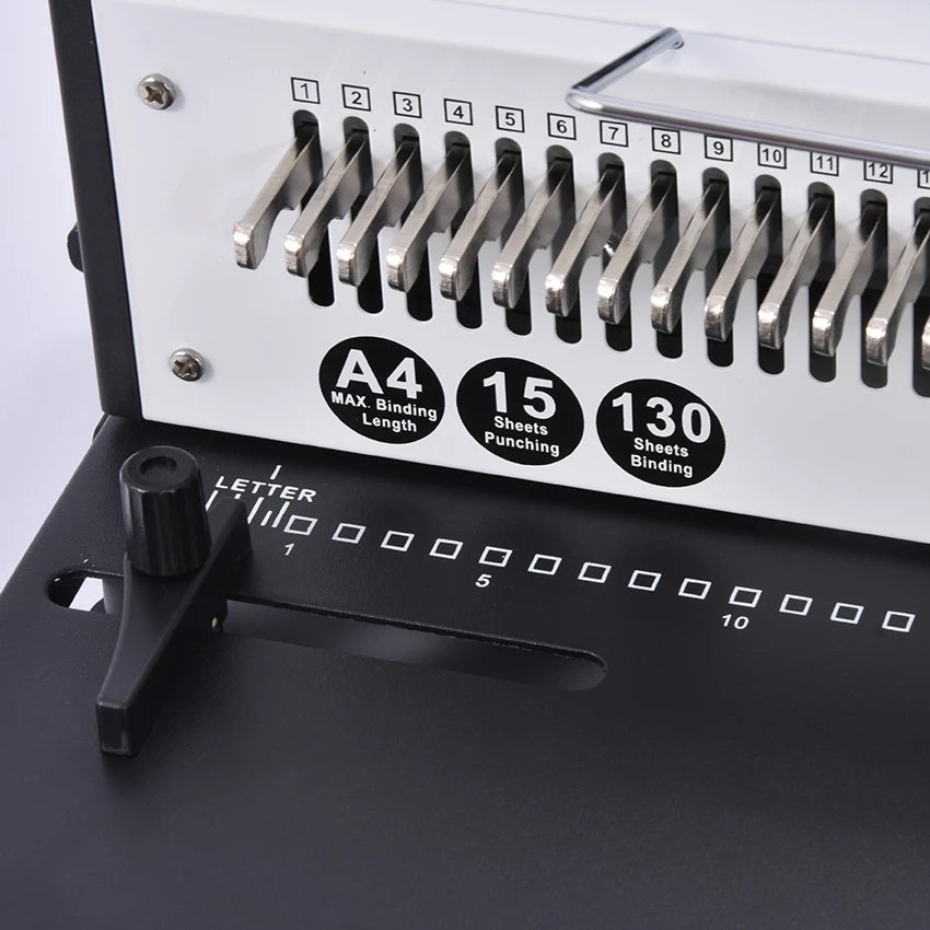 Adjustable Hole Punching Iron Ring Binding Machine