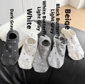 Socks-Butterfly Boat Socks-Dark Gray-1 pair