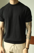 Men's Small Turtleneck Slim-fit Short Sleeve Cool Feeling