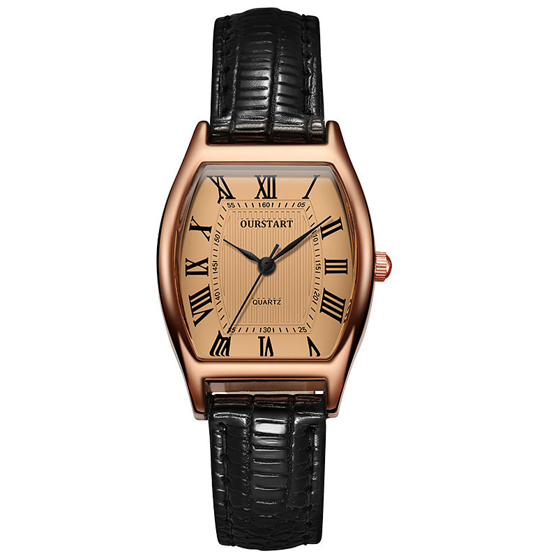 Cross border Live Stream Barrel Shaped Belt Quartz Watch Womens Watch