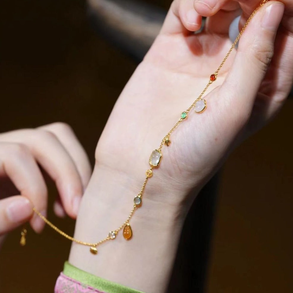 Summer Forest-Style Starfish And Shell Anklet For Women