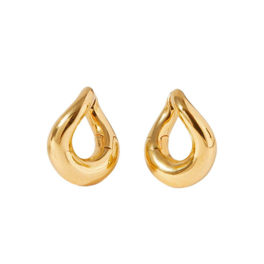 Irregular Curved 18k Gold plated Earrings For Women